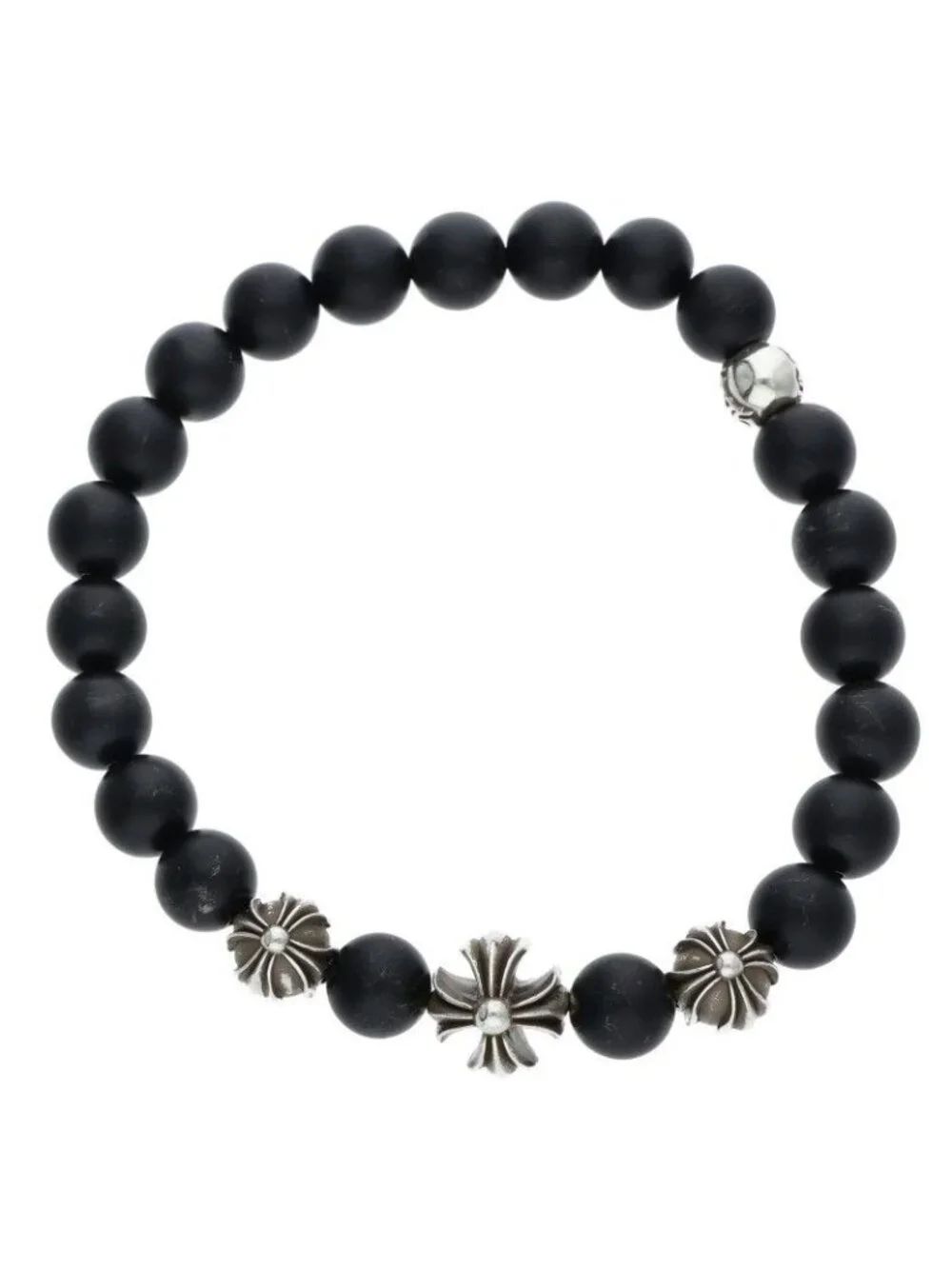 Chrome Hearts 8 Bead Bracelet 8 Matte Onyx